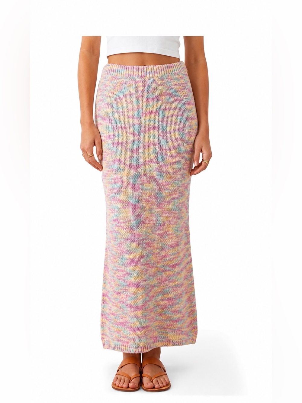 Pastel Multi Knit Maxi Skirt